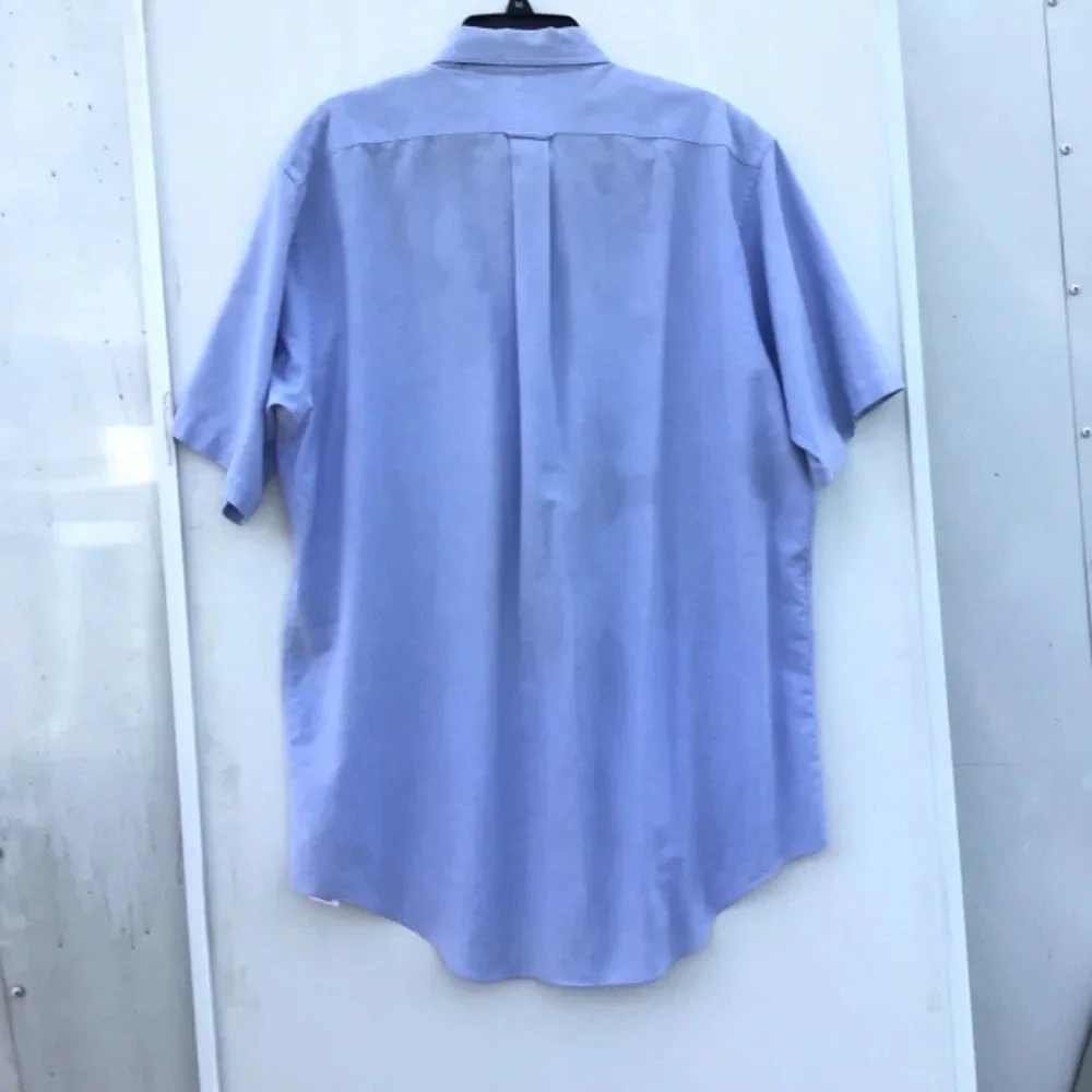 Land’s End Direct Merchants baby blue short sleeve shirt. Size17 tall.  Orig csf - Picture 6 of 6